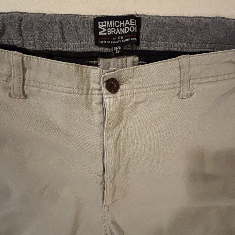 Michael Brandon‎ Khaki Business Casual Mens Dress Chino Pants 38x30